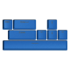 HATOR Royal Navy Blue PBT keycaps - ESC/SPACE/ENTER/R.SHIFT/ARROWS (HTS-714)