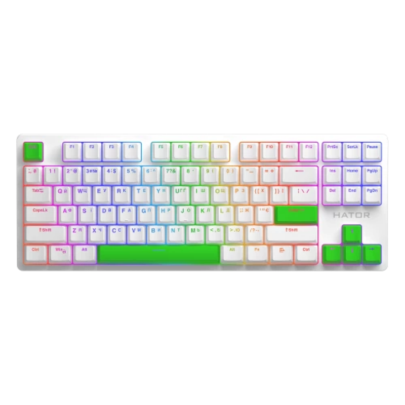 HATOR Green Lime PBT keycaps - ESC/SPACE/ENTER/R.SHIFT/ARROWS (HTS-710)