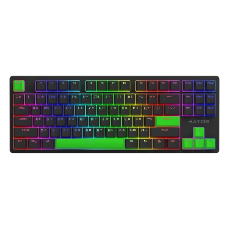 HATOR Green Lime PBT keycaps - ESC/SPACE/ENTER/R.SHIFT/ARROWS (HTS-710)