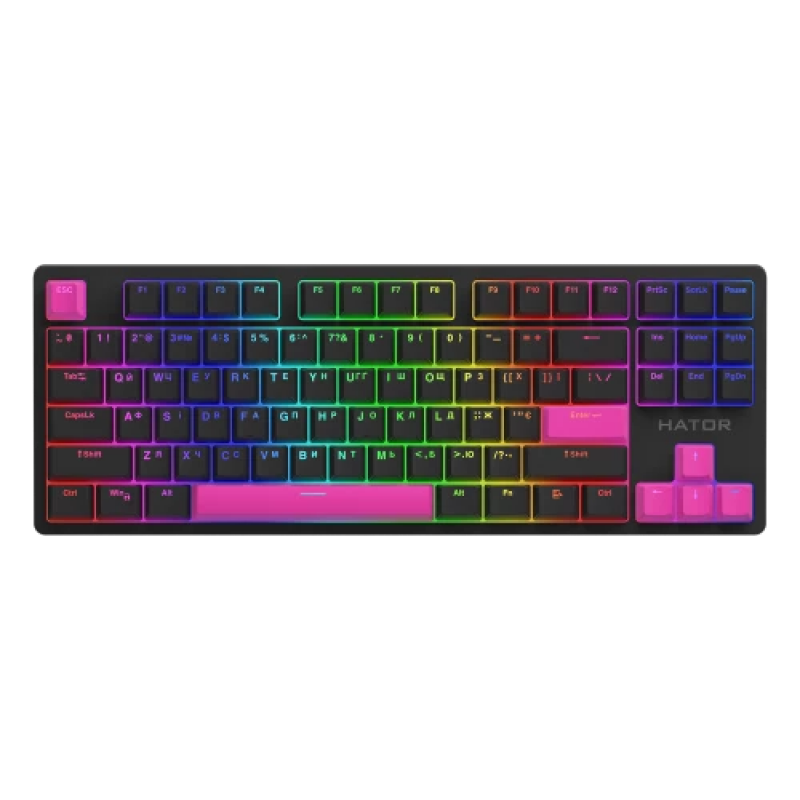 HATOR Knockout Pink PBT keycaps - ESC/SPACE/ENTER/R.SHIFT/ARROWS (HTS-711)
