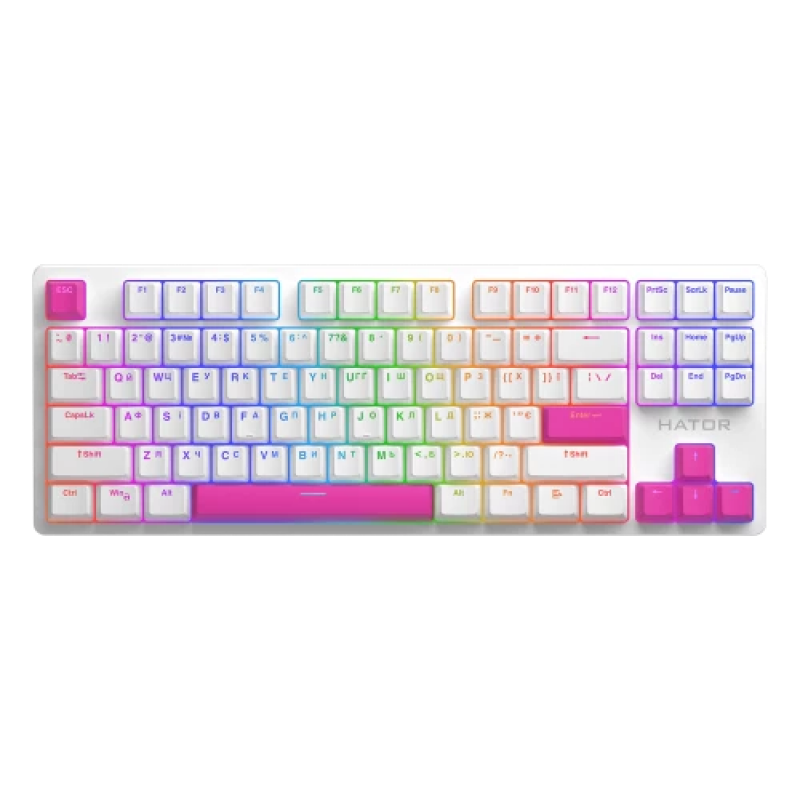 HATOR Knockout Pink PBT keycaps - ESC/SPACE/ENTER/R.SHIFT/ARROWS (HTS-711)
