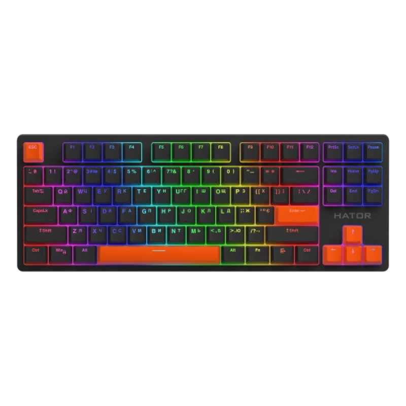HATOR Orange PBT keycaps - ESC/SPACE/ENTER/R.SHIFT/ARROWS (HTS-712)
