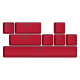 HATOR Racing Red PBT keycaps - ESC/SPACE/ENTER/R.SHIFT/ARROWS (HTS-713)