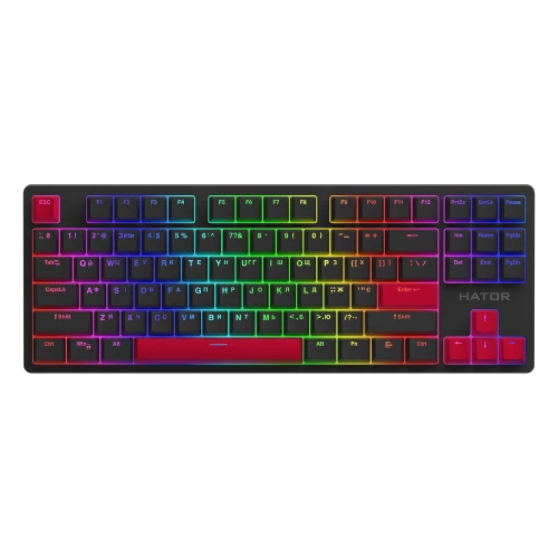 HATOR Racing Red PBT keycaps - ESC/SPACE/ENTER/R.SHIFT/ARROWS (HTS-713)