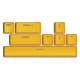 HATOR Sunny Yellow PBT keycaps - ESC/SPACE/ENTER/R.SHIFT/ARROWS (HTS-715)
