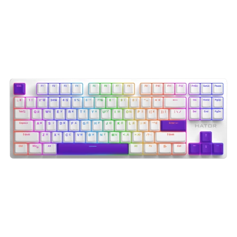 HATOR Vivid Lilac PBT keycaps - ESC/SPACE/ENTER/R.SHIFT/ARROWS (HTS-716)