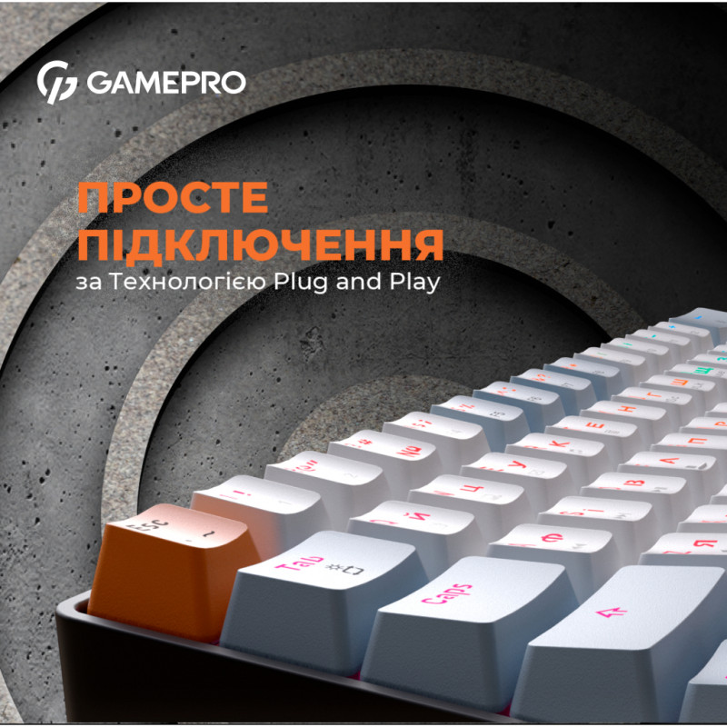 Клавиатура GamePro MK130R Red Swich Hot-Swap RGB Black