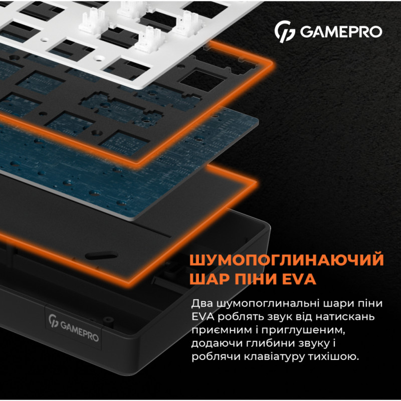 Клавиатура GamePro MK130R Red Swich Hot-Swap RGB Black