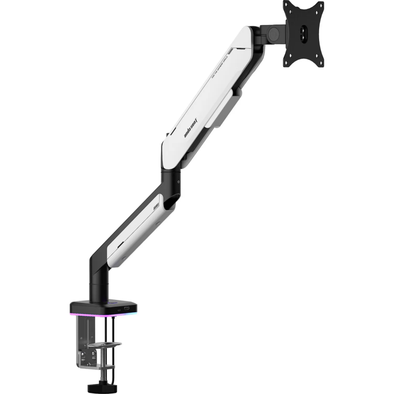 Настільне кріплення для монітора Anda Seat Stealth Pro II RGB 17’’-42’’ White (AD-W-A9X-1S-BW)