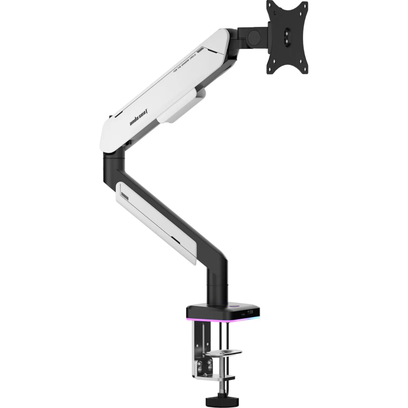 Настільне кріплення для монітора Anda Seat Stealth Pro II RGB 17’’-42’’ White (AD-W-A9X-1S-BW)