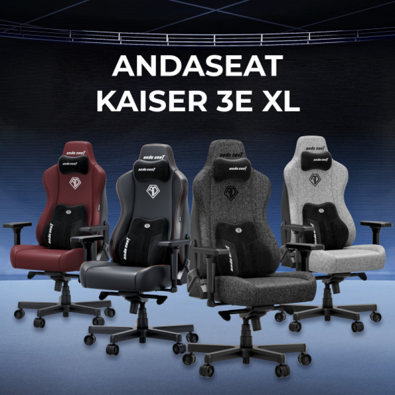 Кресло игровое Anda Seat Kaiser 3E XL Orange Fabric (AD23YC-XL-09-O-CF-O01)