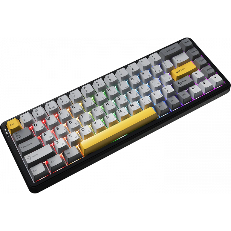 Проводная магнитная клавиатура Ajazz AK680 MAX Magnetic switches Black Gray Yellow (AK680-M-BGY-AW)