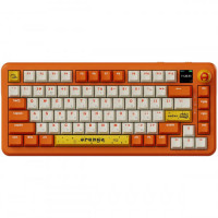 Бездротова механічна клавіатура Ajazz  AK820 MAX Avocado Switch Orange-White Theme-RGB--With Screen