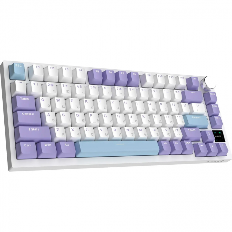 Бездротова механічна клавіатура Ajazz AK820 PRO 75% Flying Fish Switch White RGB (AK820PRO-FF-PWB)
