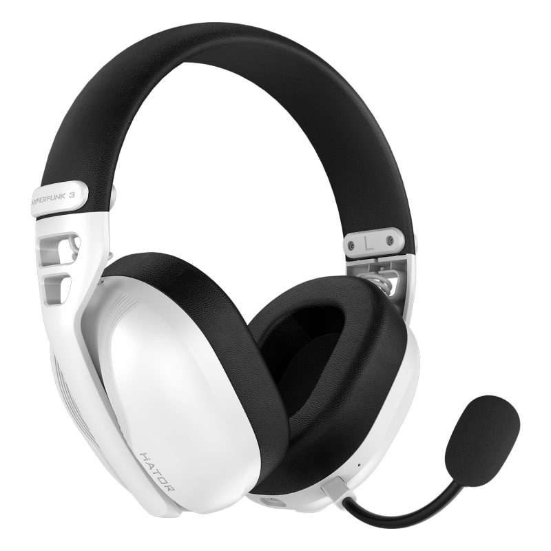 Ігрова гарнітура HATOR HYPERPUNK 3 Hi-Res (ESH16) wireless white, SyncHUB connection