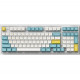 Клавіатура FL ESPORTS FL980V2 White Sea Salt Kailh Box Blueberry South LED Three-Mode (FL980V2-3914)