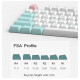 Клавіатура FL ESPORTS FL980V2 White Sea Salt Kailh Box Blueberry South LED Three-Mode (FL980V2-3914)