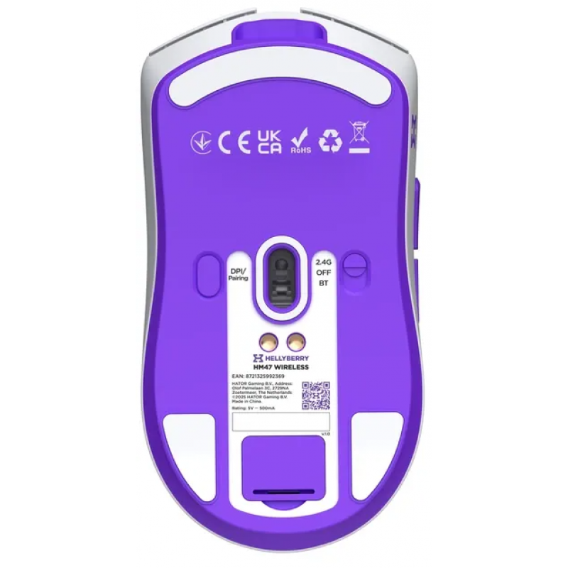 Миша бездротова Hator Hellyberry HM47 Wireless White/Violet (HM47_white_violet)