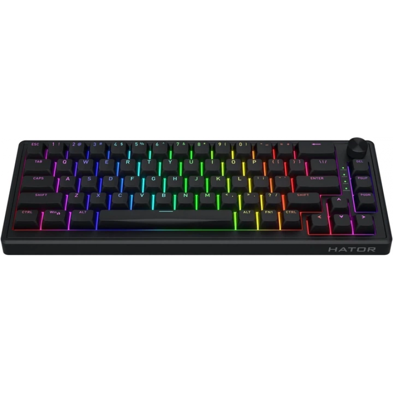 Клавіатура механічна HATOR Skyfall 65 (HTK1160) black-black, HATOR Sterling speed switches, US