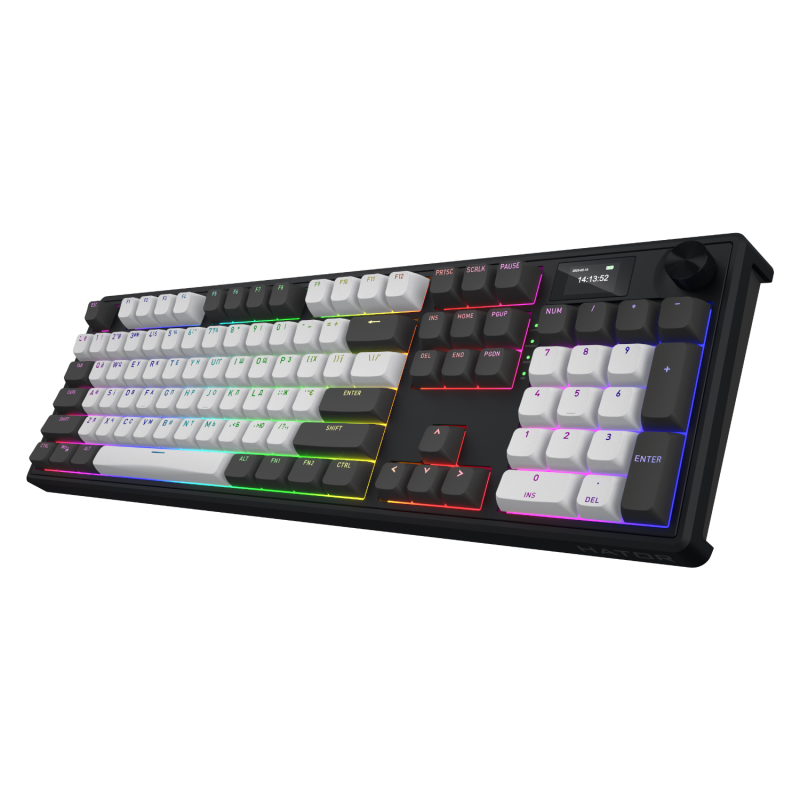 Клавіатура механічна HATOR Skyfall 100 PRO wireless (HTK4100UA) grey-black, silent switches