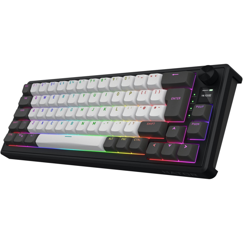 Клавіатура механічна HATOR Skyfall 65 PRO wireless (HTK4160EU) grey-black, UK-ISO, silent switches