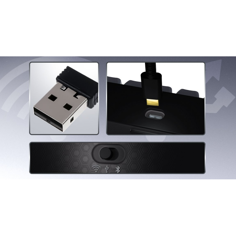 Клавіатура механічна HATOR Skyfall 65 PRO wireless (HTK4160EU) grey-black, UK-ISO, silent switches