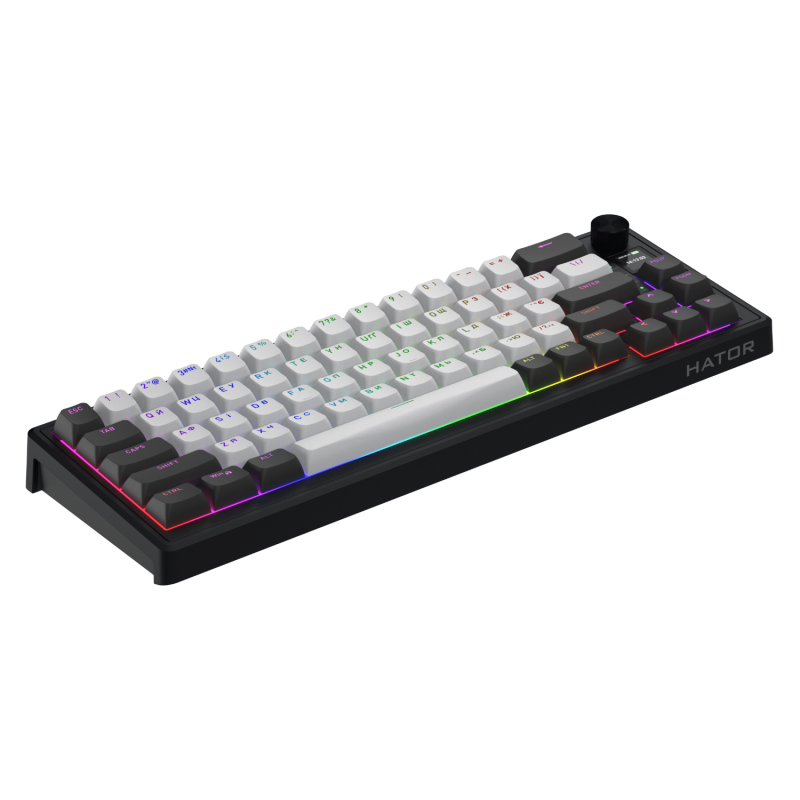 Клавіатура механічна HATOR Skyfall 65 PRO wireless (HTK4160UA) grey-black, silent switches