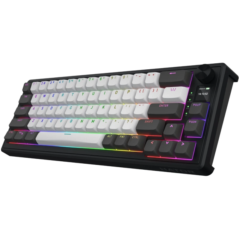 Клавіатура механічна HATOR Skyfall 65 PRO wireless (HTK4160) grey-black, US, silent switches