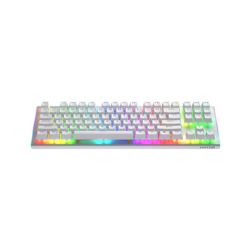 Клавіатура механічна HATOR Gravity X TKL orange (HTK551) white, US Layout
