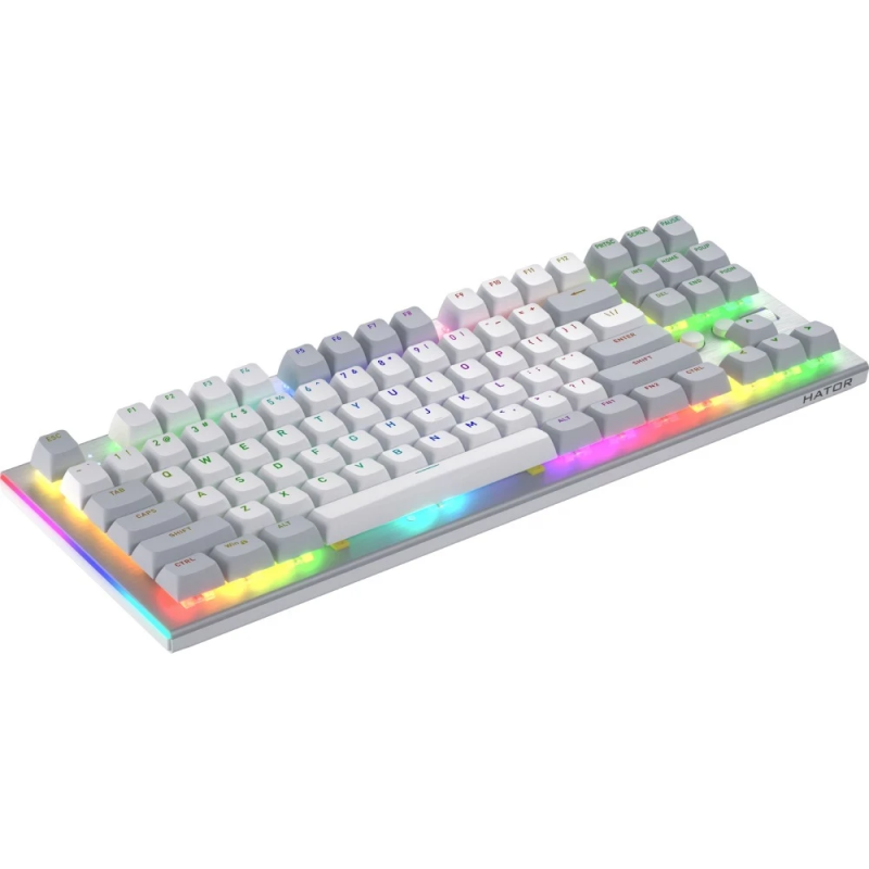 Клавіатура механічна HATOR Gravity TKL orange (HTK561) white, US Layout