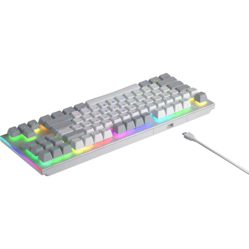 Клавіатура механічна HATOR Gravity TKL orange (HTK561) white, US Layout