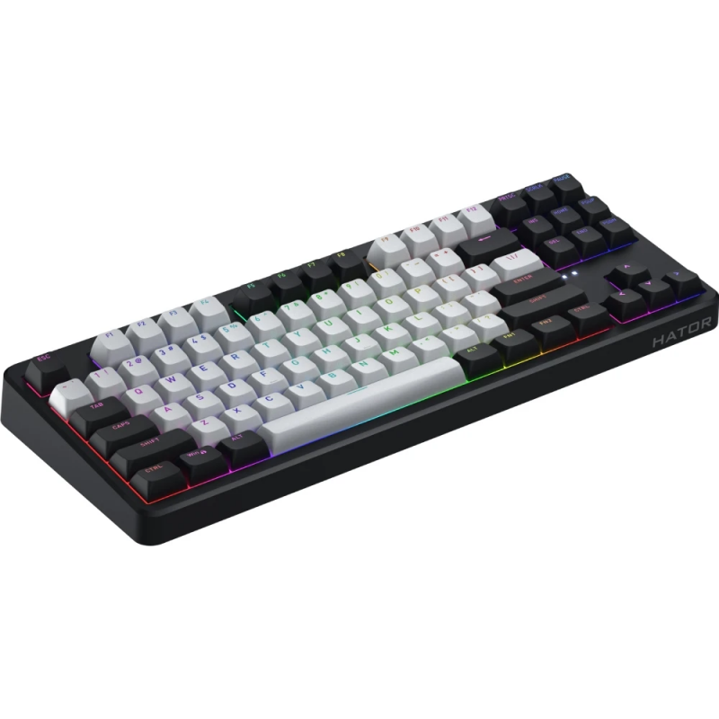 Клавіатура механічна HATOR Rockfall 3 Mecha TKL wireless orange (HTK850EU) black, UK-ISO, QMK/VIA
