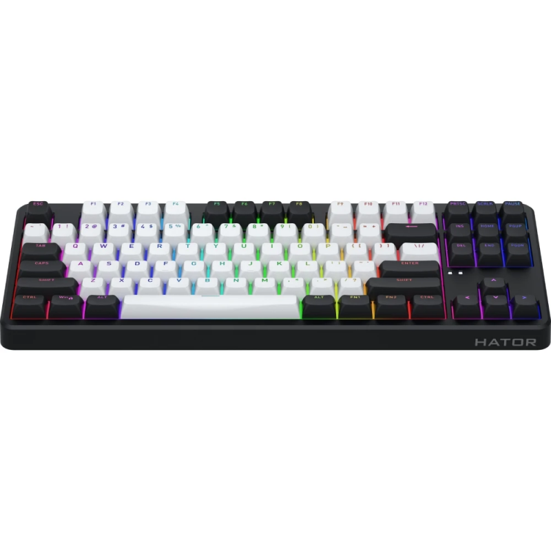 Клавіатура механічна HATOR Rockfall 3 Mecha TKL wireless orange (HTK850) black, US layout, QMK/VIA