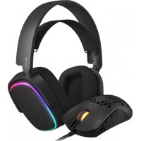 Комплект (HTR-001) чорний: Гарнітура Phoenix 7.1 RGB (HTA-842)  + Миша HATOR Stellar PRO (HTM-540)
