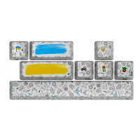 HATOR Authentic Edition white PBT keycaps  - ESC/SPACE/ENTER/R.SHIFT/ARROWS (HTS-700)