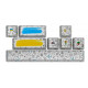 HATOR Authentic Edition white PBT keycaps - ESC/SPACE/ENTER/R.SHIFT/ARROWS (HTS-700)