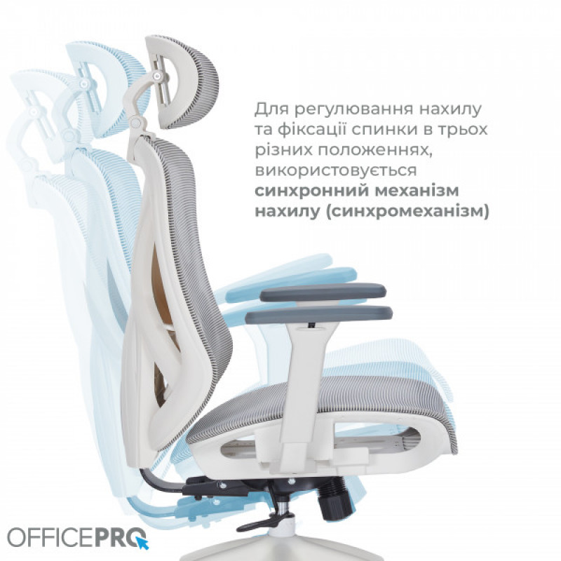 Офисное кресло Officepro Atlas OC630-W-LG-LG