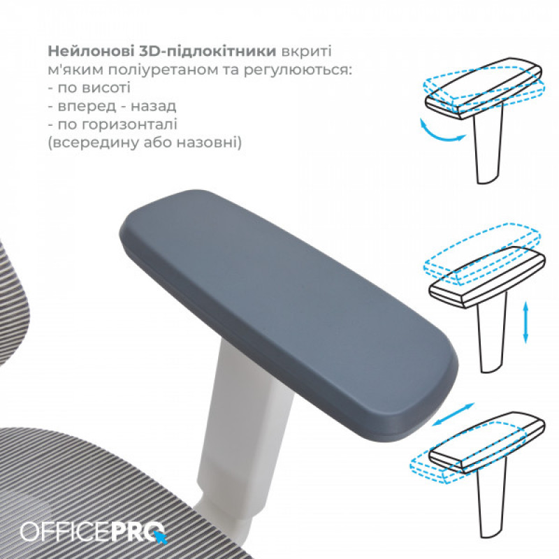 Офисное кресло Officepro Atlas OC630-W-LG-LG