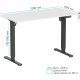 Комп’ютерний стіл з електрорегулюванням висоти Officepro ODE1260WBW