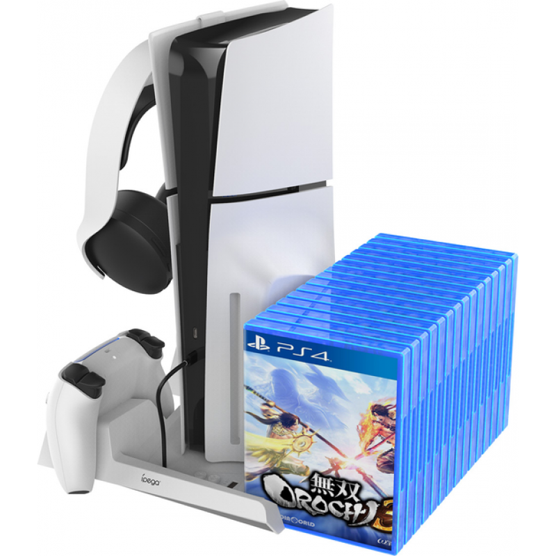 Подставка для Sony PlayStation 5 Slim с зарядкой для геймпадов DualSense iPega PG-P5S023
