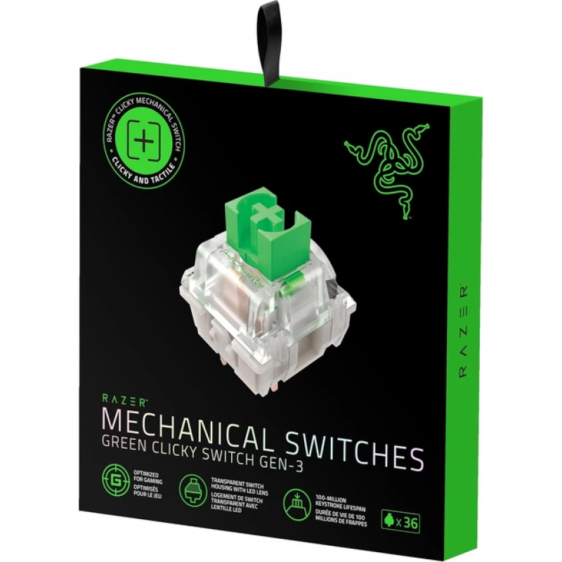 Набір свічів RAZER Mechanical Switches Pack, Green clicky switch (RC21-02040200-R3M1)