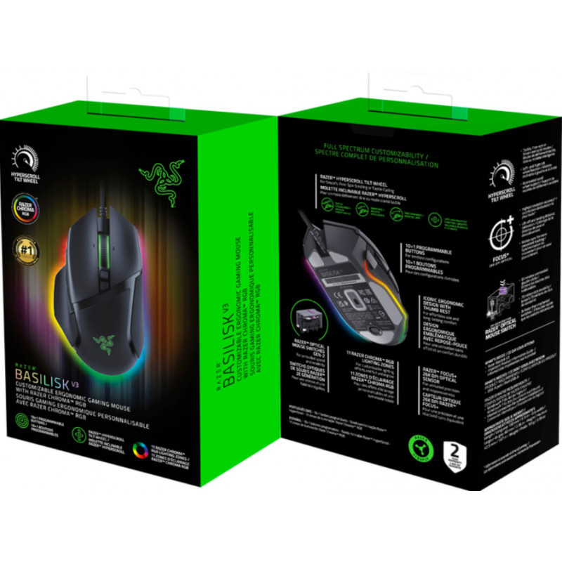 Миша RAZER Basilisk V3 35K, black (RZ01-05230100-R3M1)