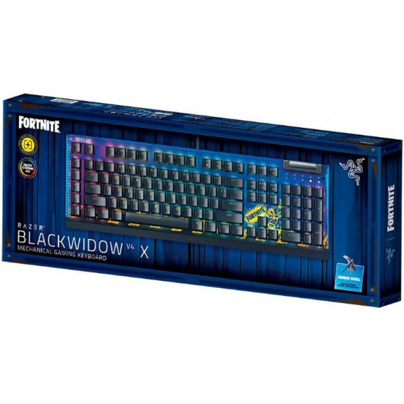 Клавіатура механічна RAZER BlackWidow V4 X, Yellow Switch, FORTNITE (RZ03-04703600-R3M1)