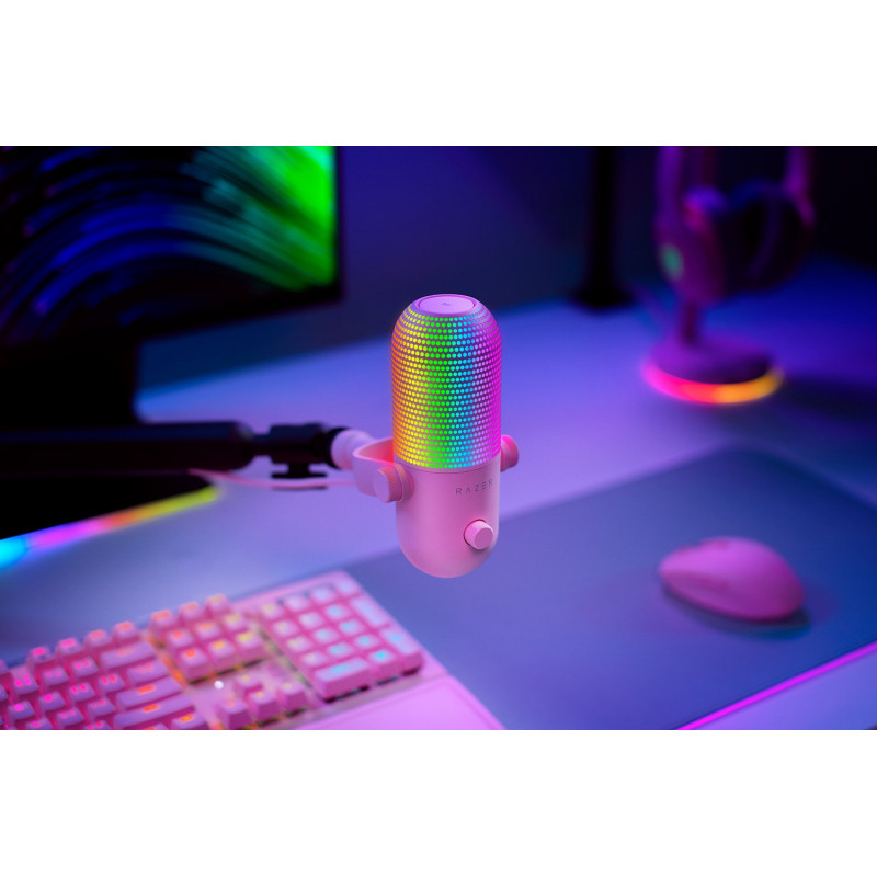 Мікрофон RAZER Seiren V3 Chroma, Quartz (RZ19-05060300-R3M1)