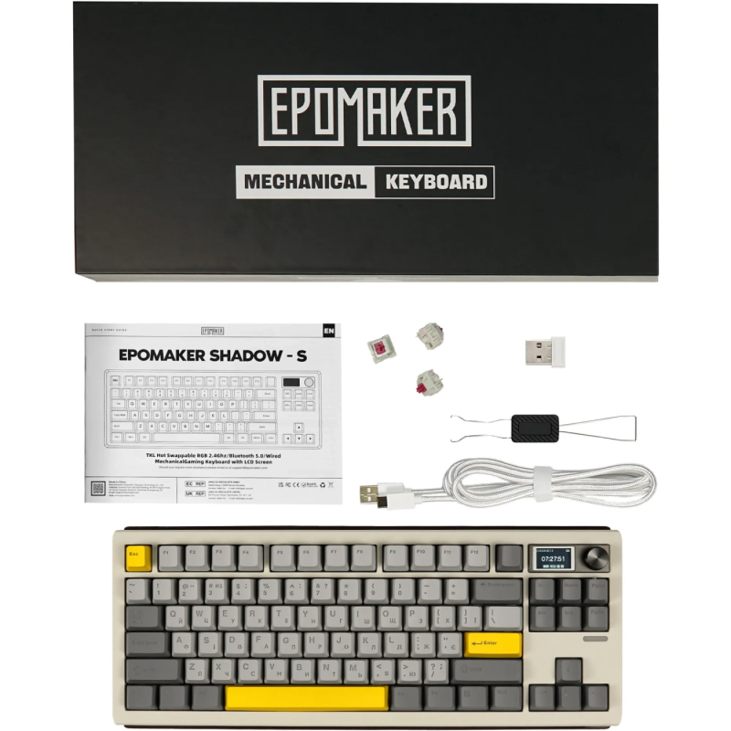 Клавіатура механічна бездротова EPOMAKER Shadow-S Mulan White (SHS-W-M)