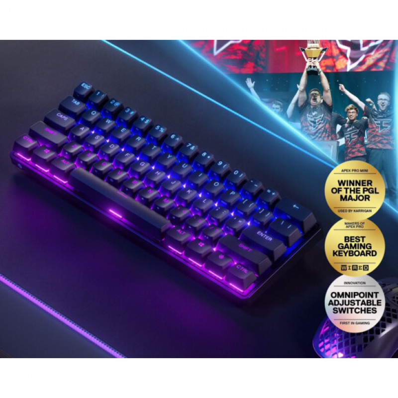 Клавіатура механічна STEELSERIES APEX PRO mini, wireless (64842)
