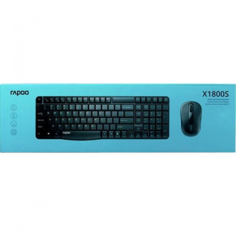 Комплект RAPOO X1800S wireless, чорний