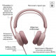 Гарнитура Logitech Zone Wired 2 USB Rose (981-001620)