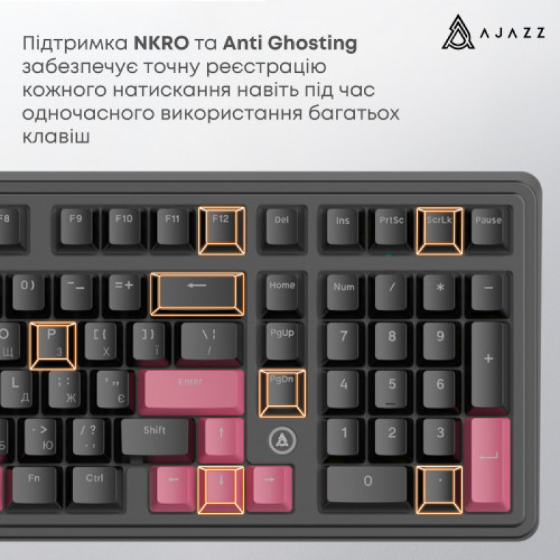 Клавиатура Ajazz AK980 Red Switch Black USB-C (AK980-R-BR)