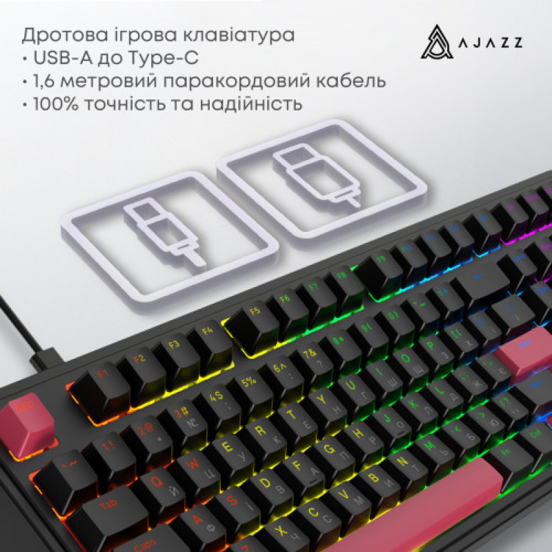 Клавиатура Ajazz AK980 Red Switch Black USB-C (AK980-R-BR)